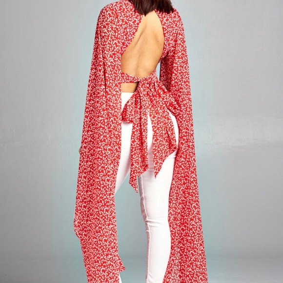 Polka Dot Cape Top - Picture 2 of 3